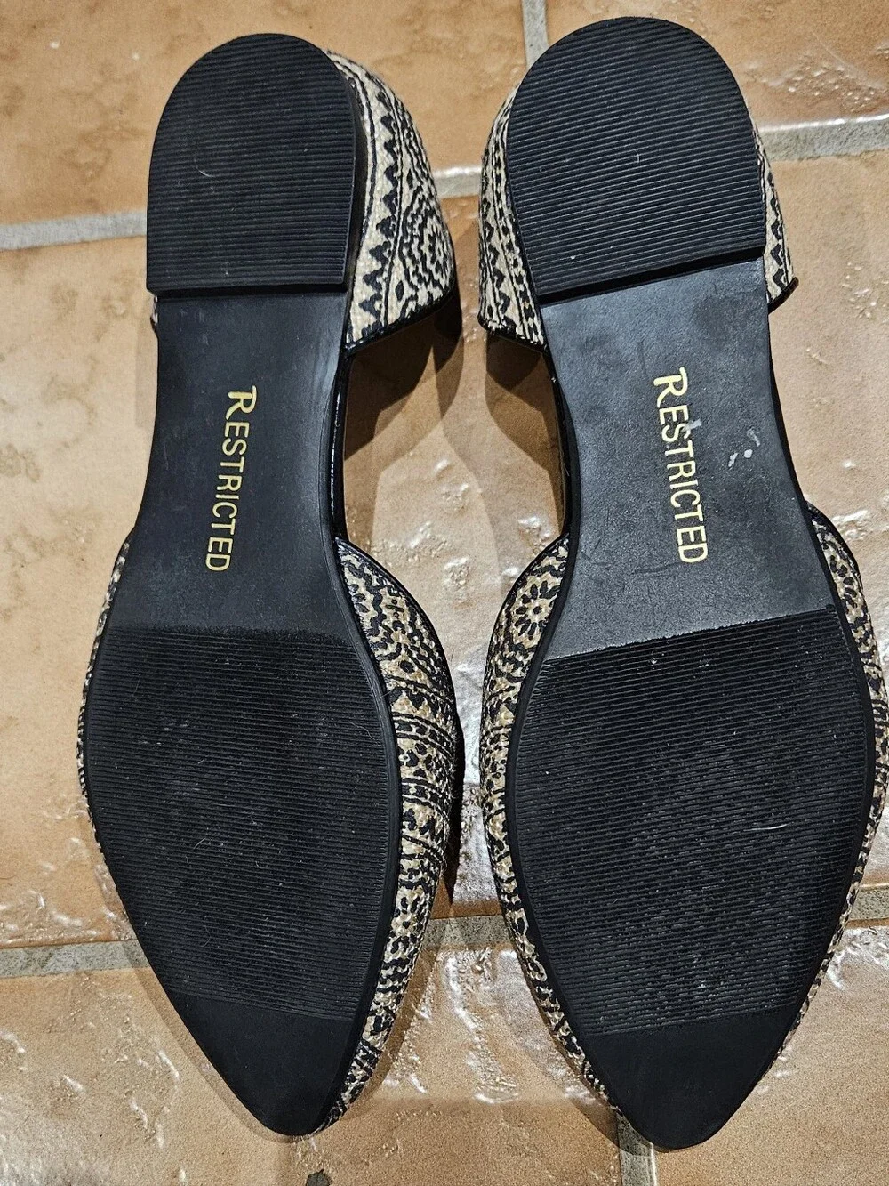 NWOT Restricted Glory Boho Woven D’Orsay Pointed Toe Flats